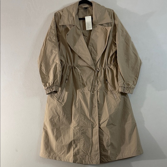 All in Motion Beige Lightweight Trench Coat Utility Jacket Small - Picture 3 of 10